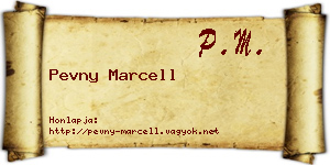 Pevny Marcell névjegykártya